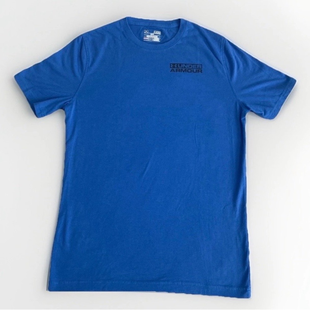 Under Armour Mens Blue Heatgear Loose Wear Short Sleeve Size Small